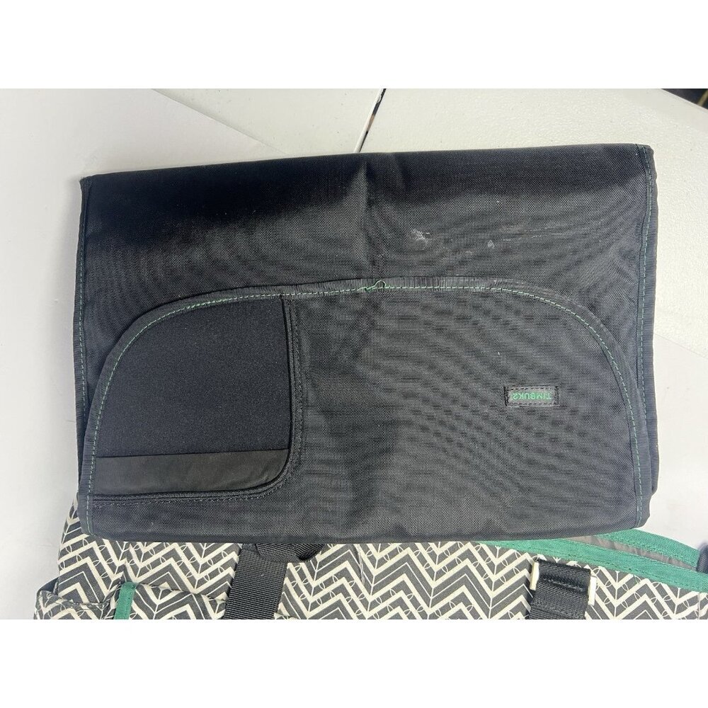 Timbuk2 patterned travel tote bag Diaper Bag Chevron Green Black - Picture 10 of 10
